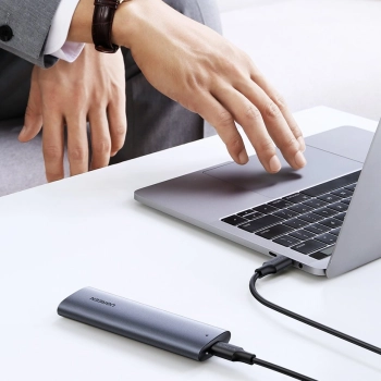  Kieszeń obudowa na dysk SSD M.2 SuperSpeed 10Gbps + kabel USB-C 0.5m szary - zdj. dodatkowe 3