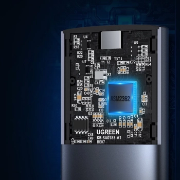  Kieszeń obudowa na dysk SSD M.2 SuperSpeed 10Gbps + kabel USB-C 0.5m szary - zdj. dodatkowe 5