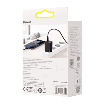 Szybka ładowarka sieciowa USB USB-C 30W PD QC Super Si Pro czarny - zdj. dodatkowe 5
