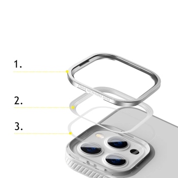  Pancerne odporne etui do iPhone 13 Pro Max z żelową ramką szary - zdj. dodatkowe 10
