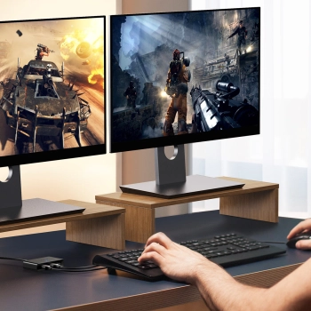  Przełącznik adapter switch box USB 2 wejścia - 3 wyjścia czarny - zdj. dodatkowe 2