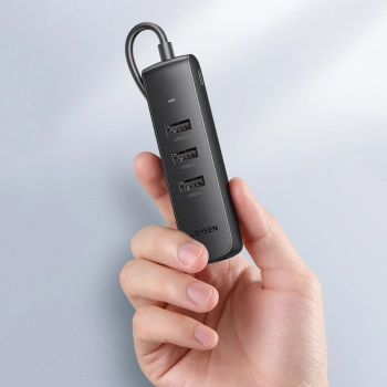  Adapter przejściówka rozdzielacz USB - Ethernet RJ45 3x USB czarny - zdj. dodatkowe 10