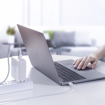  Kabel przewód USB-C 5A szybkie ładowanie PD QC 2m biały - zdj. dodatkowe 2