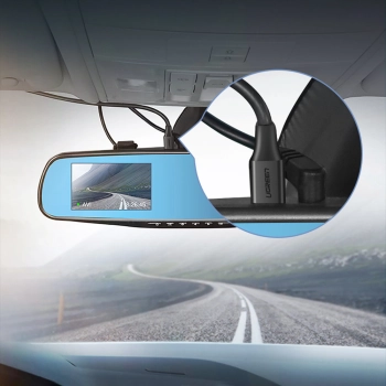  Przewód kabel 5-pinowy pozłacany USB - mini USB 0.25m czarny - zdj. dodatkowe 8