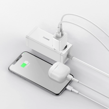  Mała ładowarka sieciowa Compact 2x USB 10.5W biały - zdj. dodatkowe 9