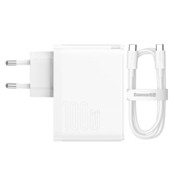  Szybka uniwersalna ładowarka sieciowa GaN5 Pro USB-C USB 100W PD QC AFC biały - zdj. dodatkowe 8