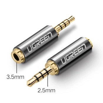  Przejściówka wtyczka Adapter audio jack 2.5mm męski do jack 3.5mm żeński czarny - zdj. dodatkowe 2