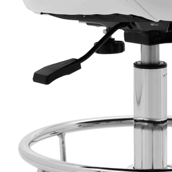  Krzesło kosmetyczne RUE na podstawie jezdnej - białe - zdj. dodatkowe 3