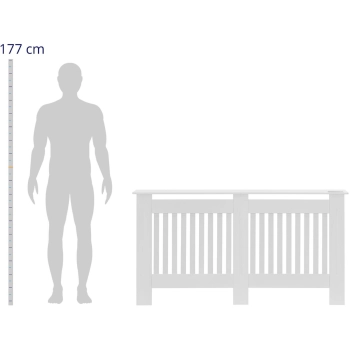  Maskownica osłona obudowa na kaloryfer grzejnik 152x82cm biała - zdj. dodatkowe 2