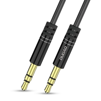  Rozciągliwy kabel przewód audio AUX mini jack 3.5mm sprężynka 150cm czarny - zdj. dodatkowe 1
