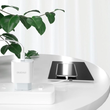  Szybka ładowarka sieciowa EU USB-C PD + przewód Lightning do iPhone 1m biały - zdj. dodatkowe 5