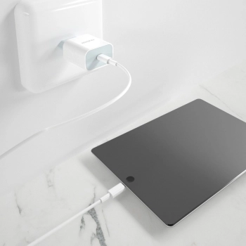  Szybka ładowarka sieciowa EU USB-C PD + przewód Lightning do iPhone 1m biały - zdj. dodatkowe 7