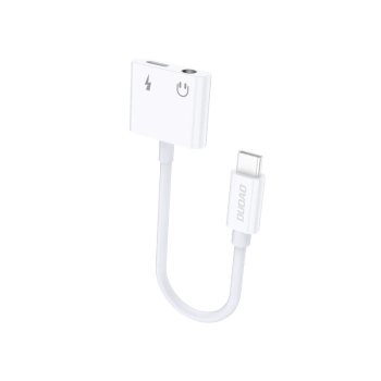  Adapter przejściówka rozdzielacz słuchawkowy USB-C - USB-C + 3,5 mm mini jack biały - zdj. dodatkowe 3