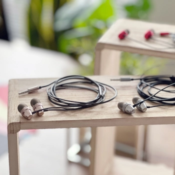  Słuchawki dokanałowe zestaw słuchawkowy ze złączem 3,5 mm mini jack złoty - zdj. dodatkowe 3