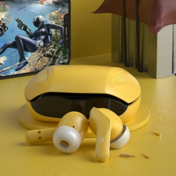  Dokanałowe słuchawki bezprzewodowe TWS Bluetooth 5.2 żółty - zdj. dodatkowe 9