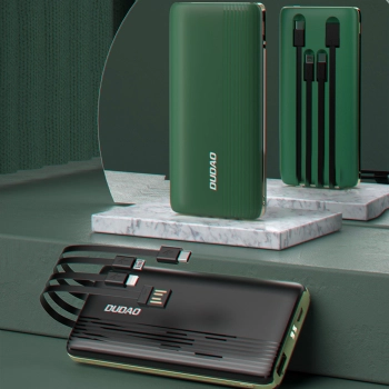  Powerbank 10000mAh K4Pro z wbudowanymi kablami wyświetlacz LED zielony - zdj. dodatkowe 5