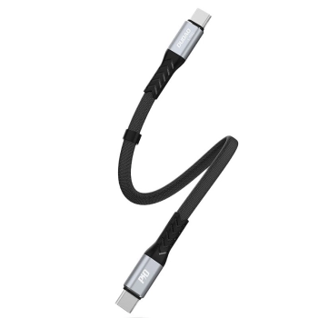 Kabel przewód płaski króki USB-C - USB-C L10C PD 100W 23cm czarny - zdj. dodatkowe 1