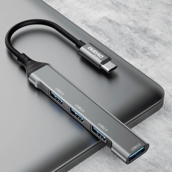 Adapter rozdzielacz HUB z gniazda USB-C na 4x USB czarny szary - zdj. dodatkowe 2