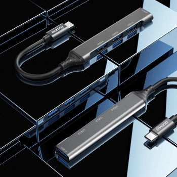  Adapter rozdzielacz HUB z gniazda USB-C na 4x USB czarny szary - zdj. dodatkowe 8