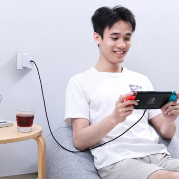  Kabel przewód USB-C Power Delivery 100W Quick Charge FCP 5A 3m szary - zdj. dodatkowe 3