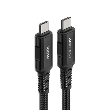  Kabel przewód w oplocie USB-C 100W 20V 5A 2m czarny - zdj. dodatkowe 1