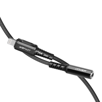  Przejściówka adapter audio AUX do iPhone MFI Lightning - 3.5mm mini jack 18cm czarny - zdj. dodatkowe 2