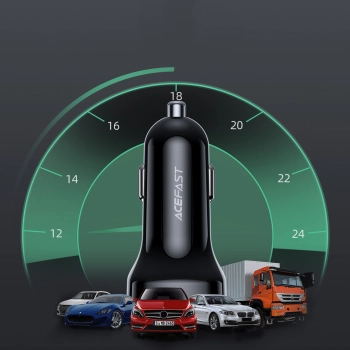  Ładowarka samochodowa 66W USB-C USB Power Delivery QC 4.0 FCP czarny - zdj. dodatkowe 9