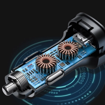  Ładowarka samochodowa 72W 2x USB-C Power Delivery QC 3.0 czarny - zdj. dodatkowe 9