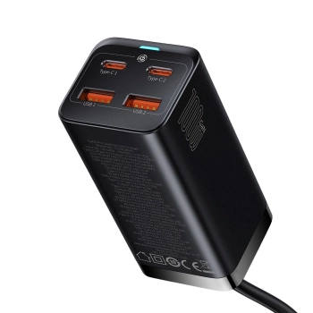  Szybka uniwersalna ładowarka sieciowa GaN 2x USB-C 2x USB 100W QC 4.0+ AFC czarny - zdj. dodatkowe 5