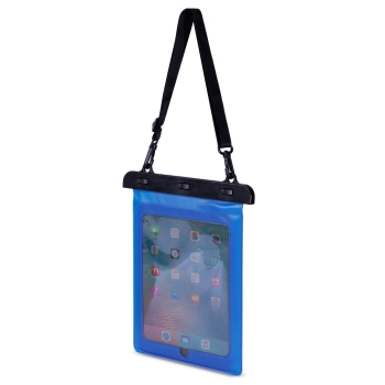  Etui wodoszczelne na tablet PVC z regulowanym paskiem Outdoor - niebieskie - zdj. dodatkowe 1