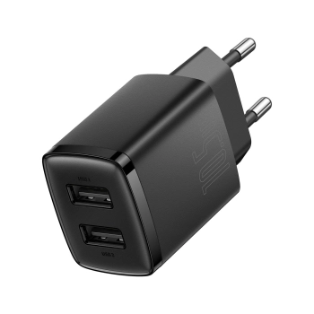  Ładowarka sieciowa Compact 2x USB 10.5W czarny - zdj. dodatkowe 2
