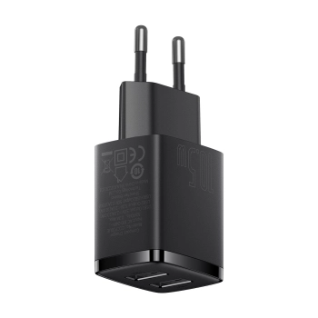  Ładowarka sieciowa Compact 2x USB 10.5W czarny - zdj. dodatkowe 3
