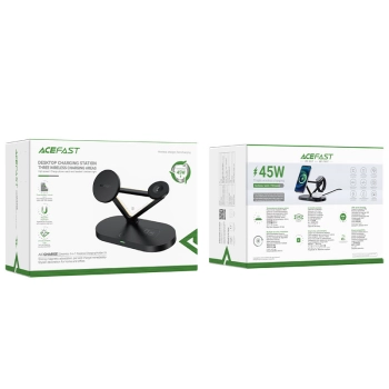  3w1 Ładowarka bezprzewodowa Qi 15W i stojak do iPhone Apple Watch i AirPods czarny - zdj. dodatkowe 4