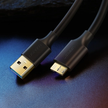  Kabel przewód do dysku USB-A 3.0 - Micro USB-B SuperSpeed 5Gb/s 2m czarny - zdj. dodatkowe 1