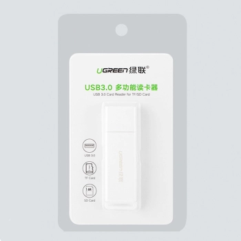  Czytnik kart pamięci TF SD pod USB 3.0 biały - zdj. dodatkowe 8