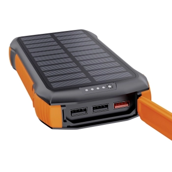  Powerbank solarny słoneczny indukcyjny 20000mAh PD QC Qi pomarańczowy - zdj. dodatkowe 5