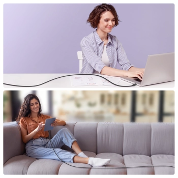  Kabel przewód USB-C - USB-C 100W 1.2m czarny - zdj. dodatkowe 5