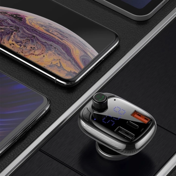  2w1 Transmiter Bluetooth + ładowarka do samochodu S-13 Overseas Edition czarny - zdj. dodatkowe 7