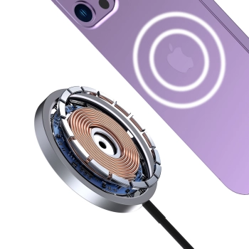  Ładowarka indukcyjna magnetyczna do telefonu MagSafe 15W czarna - zdj. dodatkowe 1