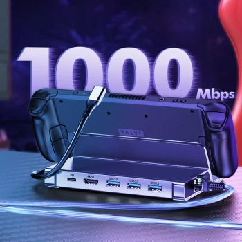  HUB Adapter do Steam Deck USB-C USB-A HDMI RJ45 PD szary - zdj. dodatkowe 3