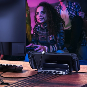  HUB Adapter do Steam Deck USB-C USB-A HDMI RJ45 PD szary - zdj. dodatkowe 6