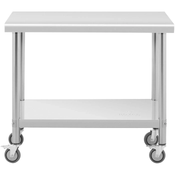  Stół blat roboczy centralny stalowy na kółkach z półką 100 x 60 cm - zdj. dodatkowe 1