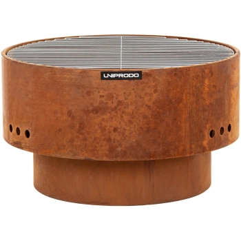  Palenisko ogrodowe z rusztem i pogrzebaczem 60 x 60 x 34.5 cm - efekt rdzy - zdj. dodatkowe 5