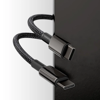  Kabel przewód USB-C szybkie ładowanie Power Delivery PD QC 100W 5A 1m czarny - zdj. dodatkowe 9