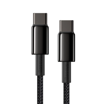  Kabel przewód USB-C szybkie ładowanie Power Delivery PD QC 100W 5A 1m czarny - zdj. dodatkowe 2