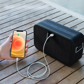  2w1 Bezprzewodowy głośnik Bluetooth Force Max 80W z funkcją Powerbank czarny - zdj. dodatkowe 10