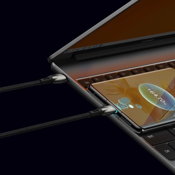  Wytrzymały elastyczny kabel do szybkiego ładowania USB-C 100W 1m czarny - zdj. dodatkowe 9