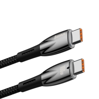  Wytrzymały elastyczny kabel do szybkiego ładowania USB-C 100W 1m czarny - zdj. dodatkowe 1