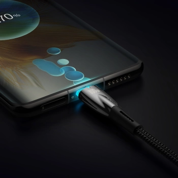  Wytrzymały elastyczny kabel do szybkiego ładowania USB-C 100W 1m czarny - zdj. dodatkowe 8