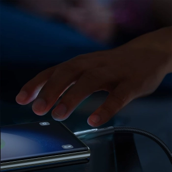  Kabel przewód w oplocie Star-Light Series USB-C - USB-C 100W 1.2m czarny - zdj. dodatkowe 6